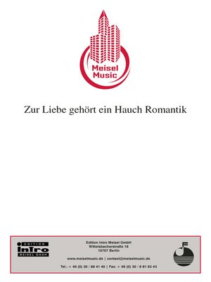 cover image of Zur Liebe gehört ein Hauch Romantik